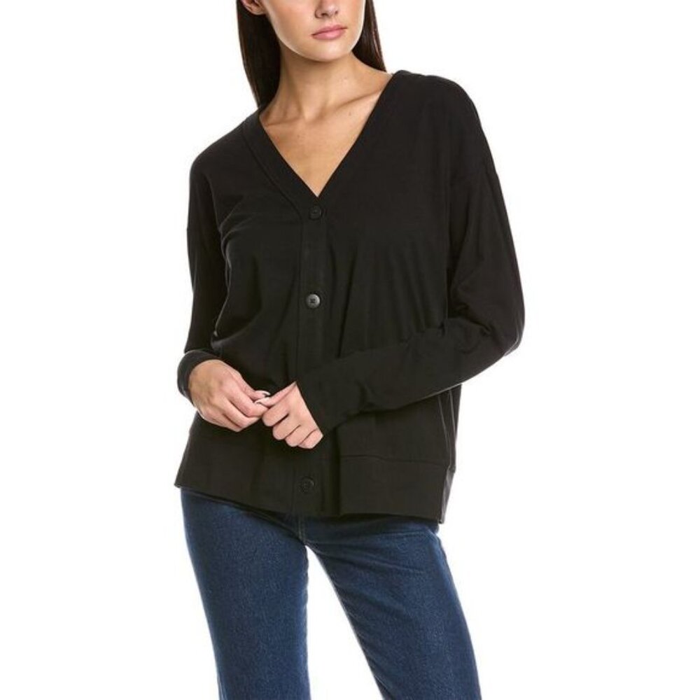 NYDJ Not Your Daughters Jeans Black Button Front Cardigan